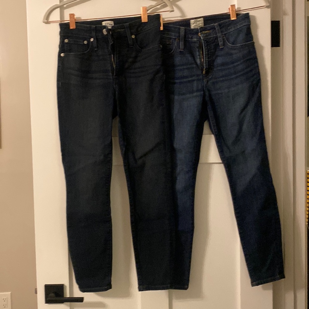 Bundle of 2 pairs of Jcrew Curvy Toothpick Jeans P25